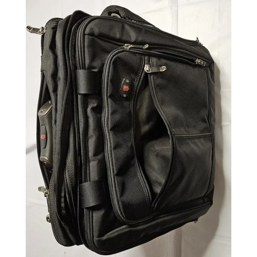 Victorinox Swiss Army Rolling Laptop Briefcase Wheeled Business Travel Bag Black